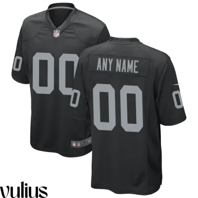 Custom Raiders Jersey, Black Men's, Home Custom Game Jersey - Replica