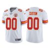 Men's Kansas City Chiefs #00 Custom White Super Bowl LV Vapor Limited Jersey - Replica