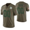 Men's Green Bay Packers Olive 100th Anniversary Salute to Service Customized Jersey - Replica