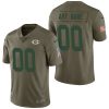 Youth's Green Bay Packers Olive 2017 Salute to Service Limited Customized Jersey - Replica