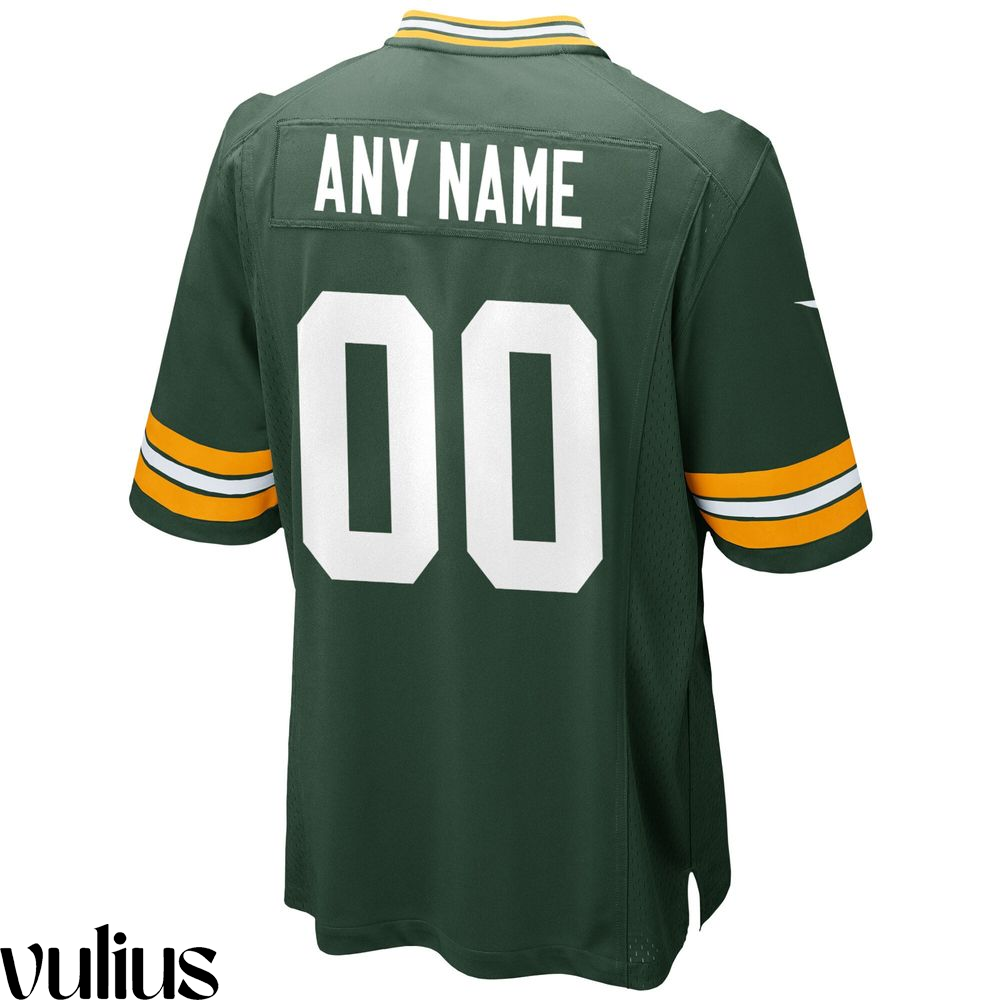 Packers Custom Jersey, Green Men's, Home Game Custom Jersey -