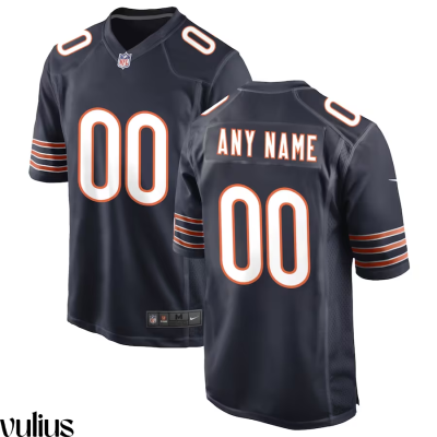 Custom Chicago Bears Jersey, Navy Men's, Home Game Custom Jersey - Replica