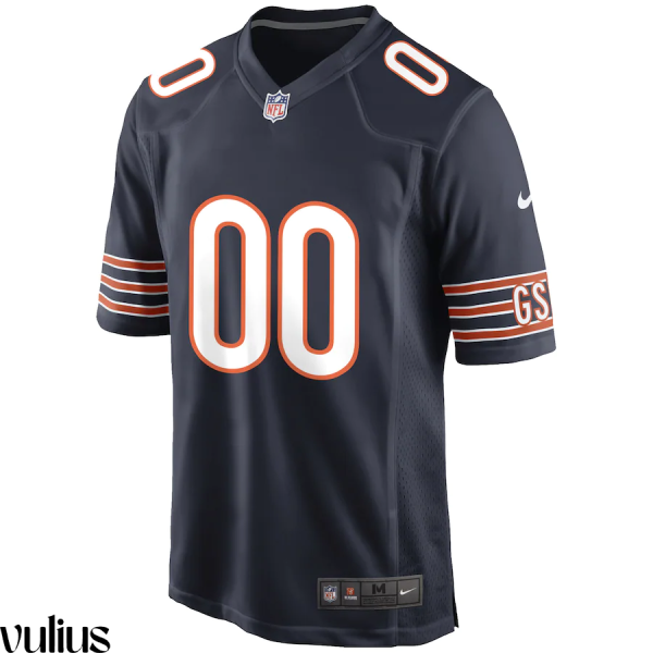 Custom Chicago Bears Jersey, Navy Men's, Home Game Custom Jersey - Replica