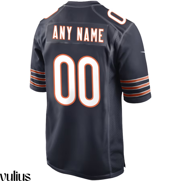 Custom Chicago Bears Jersey, Navy Men's, Home Game Custom Jersey - Replica