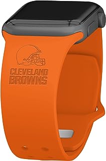 Game Time Cleveland Browns Engraved Silicone Sport Watch Band Compatible with Apple Watch