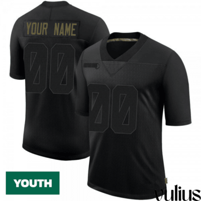 49ers Custom Jersey, Black Youth's, 2020 Salute To Service Jersey - Replica