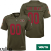 49ers Custom Jersey, Olive Youth's, 2017 Salute to Service Game Jersey - Replica