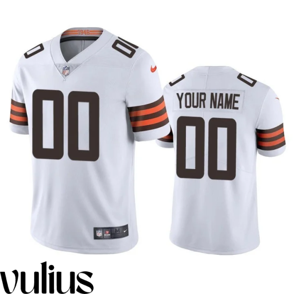 Browns Custom Jersey, White Men's Jersey, 2020 Vapor Limited Jersey - Replica