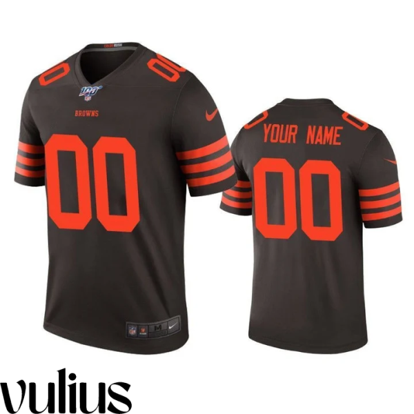 Browns Custom Jersey, Brown Men's Jersey, 100th Season Color Rush Legend Jersey - Replica