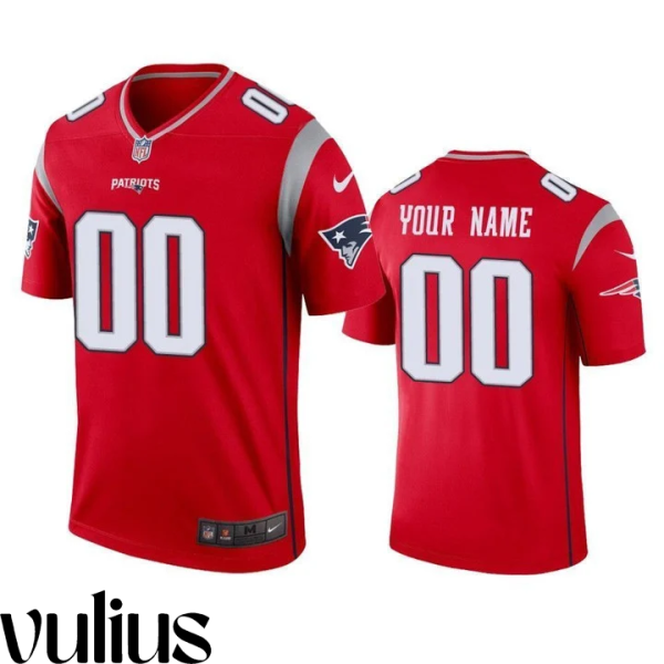 Customizable Patriots Jersey, Red Men's Jersey, Inverted Legend Jersey - Replica