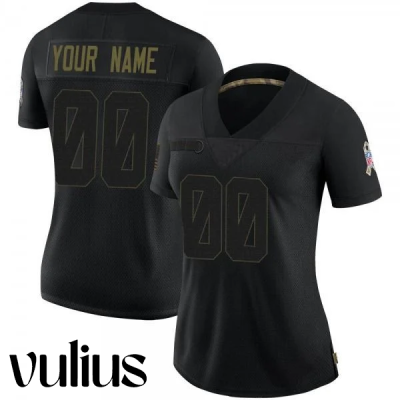 Custom Texans Jersey, Black Woman's Jersey, 2020 Salute To Service Jersey - Replica