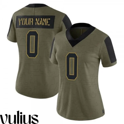 Custom Colts Jersey, Olive Woman's Jersey, 2021 Salute To Service Jersey - Replica