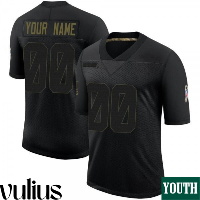 Custom Colts Jersey, Black Youth's Jersey, 2020 Salute To Service Jersey - Replica