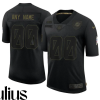 Dolphins Custom Jersey, Black Men's Jersey, 2020 Salute To Service Jersey -