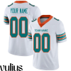 Dolphins Custom Jersey, White Men's Jersey, Stitched American Football Jerseys - Replica