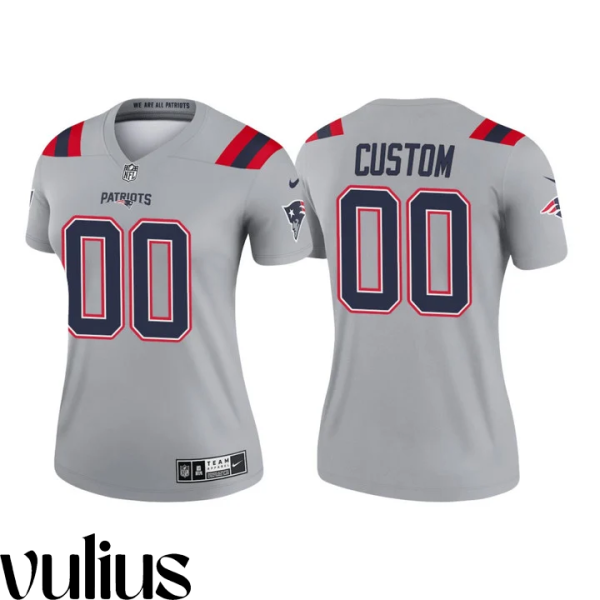 Customizable Patriots Jersey, Grey Woman's Jersey, 2021 Inverted Legend Jersey - Replica