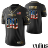 Customizable Patriots Jersey, Black Men's Jersey, Independence Day Golden Jersey - Replica