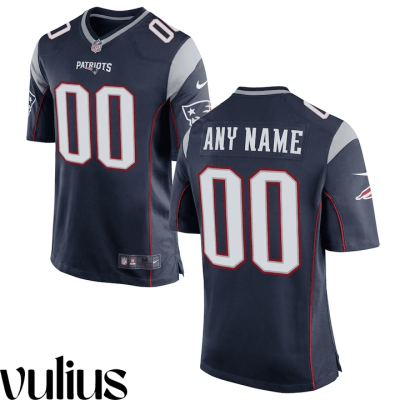 Customizable Patriots Jersey, Navy Men's Jersey, Home Game Jersey - Replica