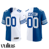 Custom Colts Jersey, Royal White Men's Jersey, 2021 Throwback Split Game Jersey - Replica