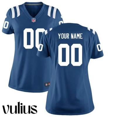 Custom Colts Jersey, Royal Woman's Jersey, Custom Home Game Jersey - Replica