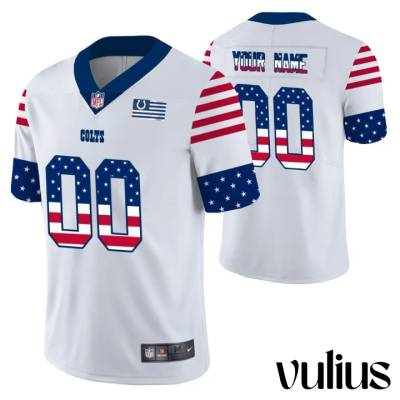 Custom Colts Jersey, White Men's Jersey, Independence Day Vapor Limited Jersey - Replica