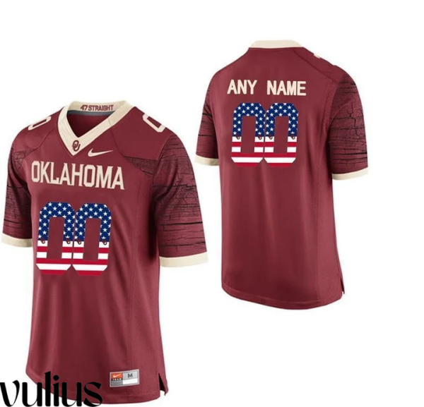 Oklahoma Sooners Custom Jersey, Red Men's, College Football Limited Jersey - Replica