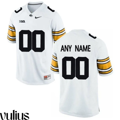 Custom Iowa Hawkeye Jersey, White Men's, Custom Game Jersey - Replica