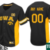 Custom Iowa Hawkeye Jersey, Black Youth's, Custom Baseball Jersey - Replica