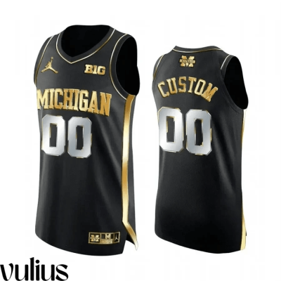 Custom Michigan Jerseys, Black Men's, 2021 March Madness Jersey - Replica