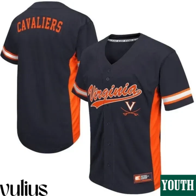 Custom Virginia Tech Jersey, Navy Youth's, NCAA Custom Baseball Jersey - Replica