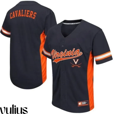 Custom Virginia Tech Jersey, Navy Men's, NCAA Custom Baseball Jersey - Replica