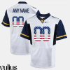 Wvu Football Jersey Custom, White Men's, US Flag Fashion WVU Custom Jerseys - Replica