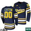 Custom Michigan Jerseys, Navy Youth's, College Hockey Jersey Replica