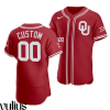 Oklahoma Sooners Custom Jersey, Red Men's, 2021 Vapor Prime Red College Baseball Jersey - Replica