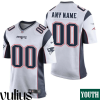 Customizable Patriots Jersey, White Youth's Jersey, Road Game Jersey - Replica