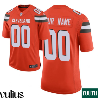 Browns Custom Jersey, Orange Youth's Jersey, 2020 Draft Vapor Limited Jersey - Replica