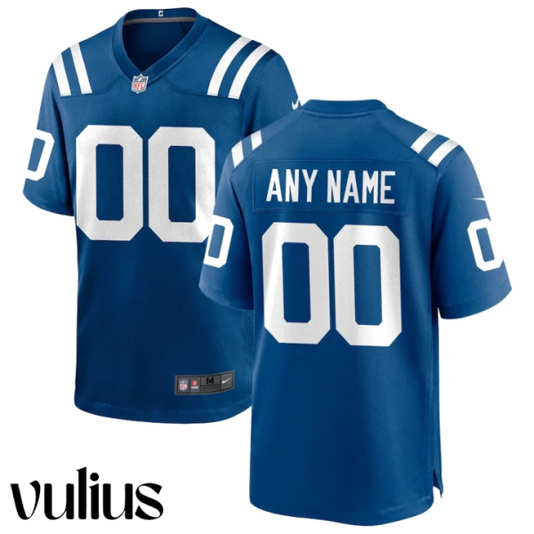 Custom Colts Jersey, Royal Men's Jersey, Custom Home Game Jersey - Replica