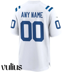 Custom Colts Jersey, White Men's Jersey, Road Custom Jersey - Replica