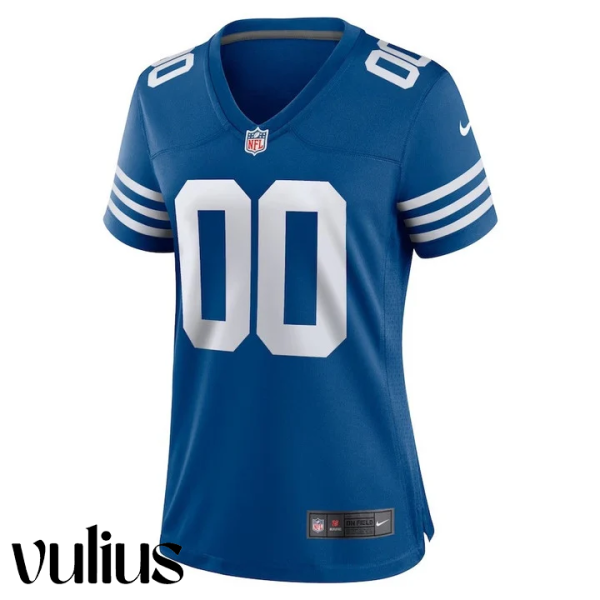 Custom Colts Jersey, Royal Woman's Jersey, Alternate Custom Jersey - Replica