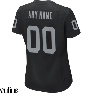 Custom Raiders Jersey, Black Woman's, Home Custom Game Jersey - Replica