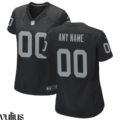 Custom Raiders Jersey, Black Woman's, Home Custom Game Jersey - Replica