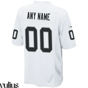 Custom Raiders Jersey, White Men's, Road Custom Game Jersey - Replica