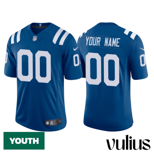 Custom Colts Jersey, Royal Youth's Jersey, 2020 Royal Vapor Limited Jersey - Replica