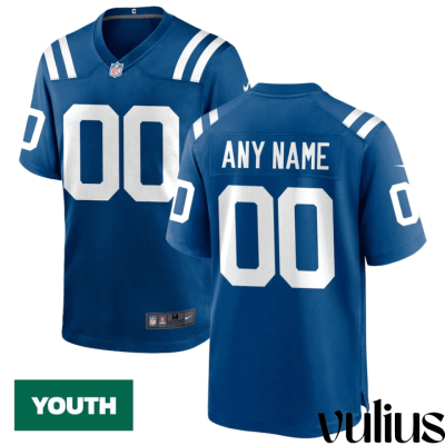 Custom Colts Jersey, Royal Youth's Jersey, Custom Home Game Jersey - Replica