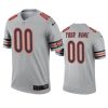 Men's Chicago Bears Custom Silver Inverted Legend Jersey - Replica