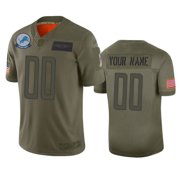 Men's Detroit Lions Custom Camo 2019 Salute to Service Limited Jersey - Replica