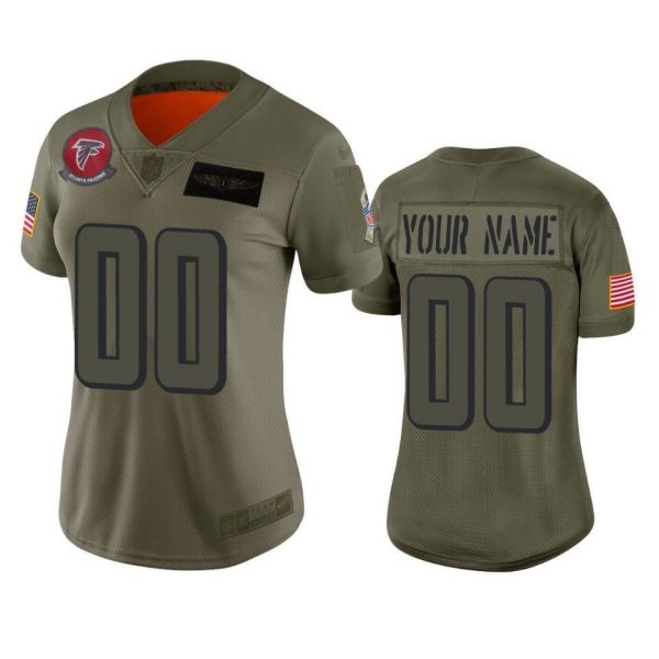 Woman's Atlanta Falcons Custom Camo 2019 Salute to Service Limited Jersey - Replica