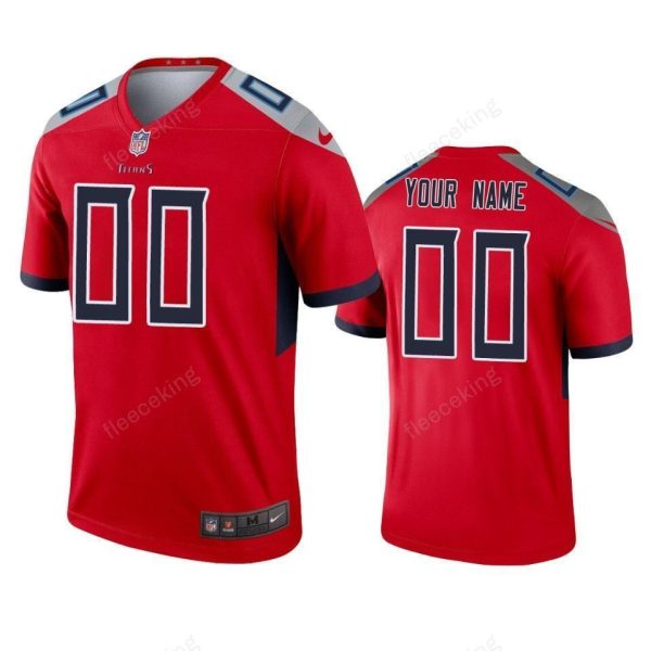 Men's Tennessee Titans Custom Red Inverted Legend Jersey - Replica