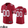 49ers Custom Jersey, Scarlet Men's, 100th Season Vapor Limited Jersey - Replica