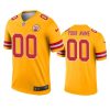 Custom Chiefs Jersey for Men Kansas City Chiefs Custom Gold Inverted Legend Jersey